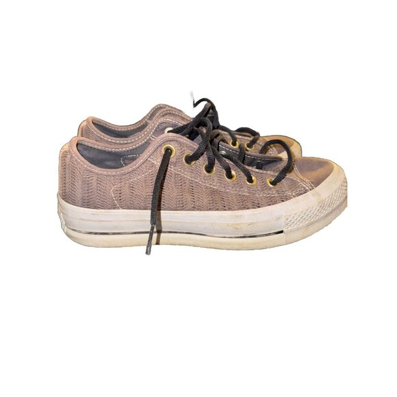 CONVERSE All Star Chuck Taylor Low Top Brown Fabric Womens US 8 UK 6 EUR 39 USED - Picture 1 of 16